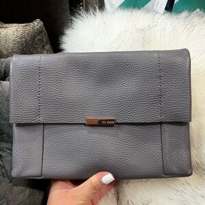 Ted Baker Pebble Gray Leather Bag